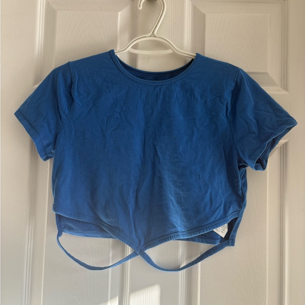 Hollister Blue Cropped T-Shirt size L